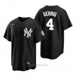 Maglia Baseball Uomo New York Yankees Lou Gehrig Replica 2021 Nero