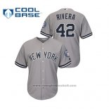 Maglia Baseball Uomo New York Yankees Mariano Rivera 2019 Hall Of Fame Induction Road Cool Base Grigio