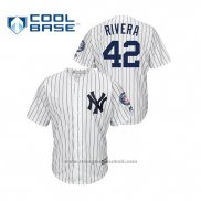 Maglia Baseball Uomo New York Yankees Mariano Rivera Cool Base 2019 Hall of Fame Induction Bianco