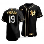 Maglia Baseball Uomo New York Yankees Masahiro Tanaka Golden Edition Autentico Nero