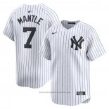 Maglia Baseball Uomo New York Yankees Mickey Mantle Home Limited Bianco