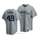 Maglia Baseball Uomo New York Yankees Ron Guidry Cooperstown Collection Road Grigio