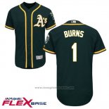 Maglia Baseball Uomo Oakland Athletics Billy Burns Verde Autentico Collection Flex Base Custom