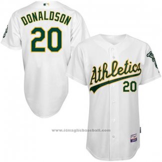 Maglia Baseball Uomo Oakland Athletics Josh Donaldson Bianco Giocatore Autentico