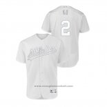 Maglia Baseball Uomo Oakland Athletics Khris Davis 2019 Players Weekend Autentico Bianco