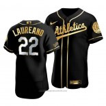 Maglia Baseball Uomo Oakland Athletics Ramon Laureano Golden Edition Autentico Nero