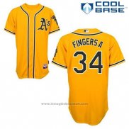 Maglia Baseball Uomo Oakland Athletics Rollie Fingers 34 Or Alternato Cool Base