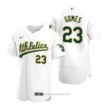 Maglia Baseball Uomo Oakland Athletics Yan Gomes Autentico Home Bianco