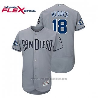 Maglia Baseball Uomo Padres Austin Hedges 50 Aniversario Road Flex Base Grigio