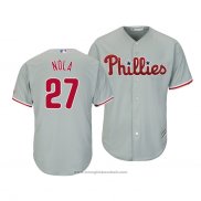 Maglia Baseball Uomo Philadelphia Phillies Aaron Nola Cool Base Away Grigio