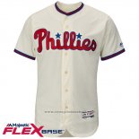 Maglia Baseball Uomo Philadelphia Phillies Blank Crema Flex Base Autentico Collection