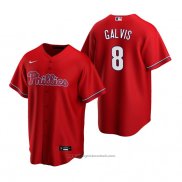 Maglia Baseball Uomo Philadelphia Phillies Freddy Galvis Replica Alternato Rosso