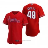 Maglia Baseball Uomo Philadelphia Phillies Jake Arrieta Autentico Alternato 2020 Rosso