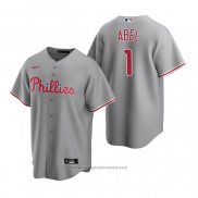 Maglia Baseball Uomo Philadelphia Phillies Mick Abel Replica 2020 Grigio