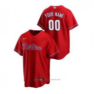 Maglia Baseball Uomo Philadelphia Phillies Personalizzate Replica Alternato Rosso