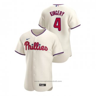 Maglia Baseball Uomo Philadelphia Phillies Scott Kingery Autentico 2020 Alternato Crema