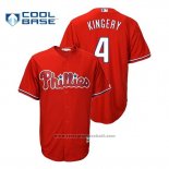 Maglia Baseball Uomo Philadelphia Phillies Scott Kingery Cool Base Fashion Rosso
