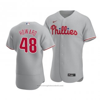 Maglia Baseball Uomo Philadelphia Phillies Spencer Howard Autentico Road 2020 Grigio