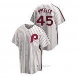 Maglia Baseball Uomo Philadelphia Phillies Zack Wheeler Cooperstown Collection Home Bianco