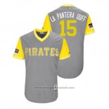 Maglia Baseball Uomo Pittsburgh Pirates Adeiny Hechavarria 2018 LLWS Players Weekend La Pantera Uuff Grigio