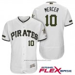 Maglia Baseball Uomo Pittsburgh Pirates Jordy Mercer Bianco 2018 Home Alternato Flex Base