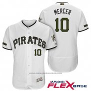 Maglia Baseball Uomo Pittsburgh Pirates Jordy Mercer Bianco 2018 Home Alternato Flex Base