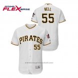 Maglia Baseball Uomo Pittsburgh Pirates Josh Bell 150 Anniversario Flex Base Bianco