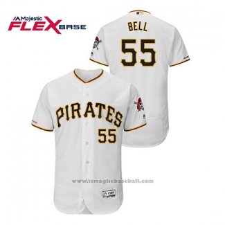 Maglia Baseball Uomo Pittsburgh Pirates Josh Bell 150 Anniversario Flex Base Bianco