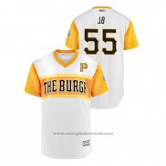 Maglia Baseball Uomo Pittsburgh Pirates Josh Bell 2019 Little League Classic Jb Replica Bianco