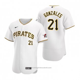 Maglia Baseball Uomo Pittsburgh Pirates Nick Gonzales Autentico Primera Bianco