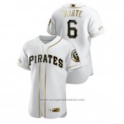 Maglia Baseball Uomo Pittsburgh Pirates Starling Marte Golden Edition Autentico Bianco