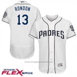 Maglia Baseball Uomo San Diego Padres 13 Jose Rondon Bianco 2017 Flex Base
