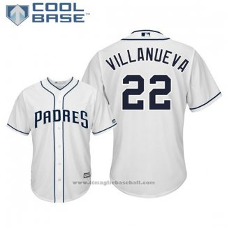 Maglia Baseball Uomo San Diego Padres Christian Villanueva Cool Base Home Bianco