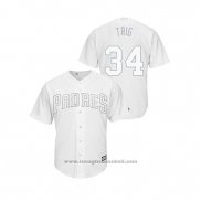 Maglia Baseball Uomo San Diego Padres Craig Stammen 2019 Players Weekend Replica Bianco