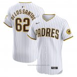 Maglia Baseball Uomo San Diego Padres Enyel de Los Santos Home Elite Bianco