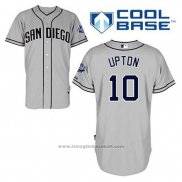 Maglia Baseball Uomo San Diego Padres Justin Upton 10 Grigio Cool Base