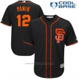 Maglia Baseball Uomo San Francisco Giants 12 Joe Panik Nero 2017 Cool Base