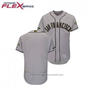 Maglia Baseball Uomo San Francisco Giants 2018 Memorial Day Flex Base Grigio