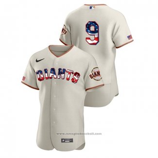 Maglia Baseball Uomo San Francisco Giants Brandon Belt 2020 Stars & Stripes 4th of July Crema