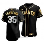 Maglia Baseball Uomo San Francisco Giants Brandon Crawford Golden Edition Autentico Nero