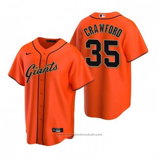 Maglia Baseball Uomo San Francisco Giants Brandon Crawford Replica Alternato Arancione