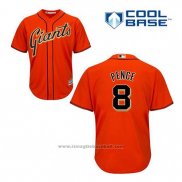 Maglia Baseball Uomo San Francisco Giants Hunter Pence 8 Arancione Alternato Cool Base