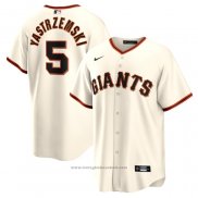 Maglia Baseball Uomo San Francisco Giants Mike Yastrzemski Primera Replica Crema