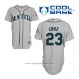 Maglia Baseball Uomo Seattle Mariners Nelson Cruz 23 Grigio Cool Base