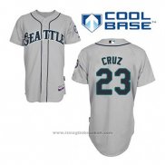 Maglia Baseball Uomo Seattle Mariners Nelson Cruz 23 Grigio Cool Base