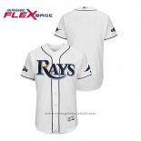 Maglia Baseball Uomo Tampa Bay Rays 2019 Postseason Flex Base Bianco