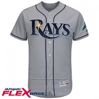 Maglia Baseball Uomo Tampa Bay Rays Blank Grigio Flex Base Autentico Collection