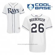 Maglia Baseball Uomo Tampa Bay Rays Brad Boxberger 26 Bianco Home Cool Base