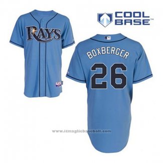 Maglia Baseball Uomo Tampa Bay Rays Brad Boxberger 26 Blu Alternato Cool Base