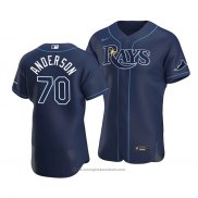 Maglia Baseball Uomo Tampa Bay Rays Nick Anderson Autentico Alternato 2020 Blu